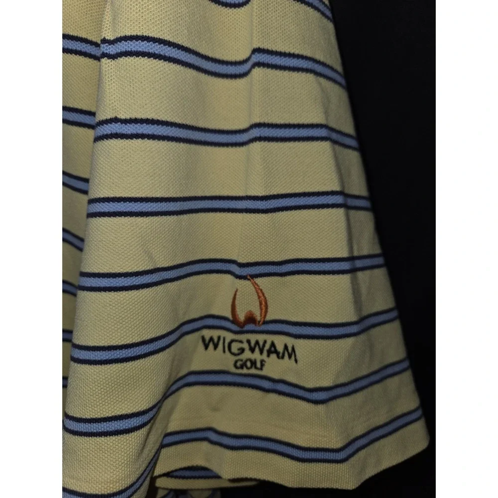 Ralph Lauren Shirt Mens XLarge‎ POLO GOLF wigwam golf Embroidered Sleeve Striped
